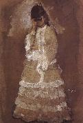 Edgar Degas The woman take the telescope look at the opera France oil painting artist